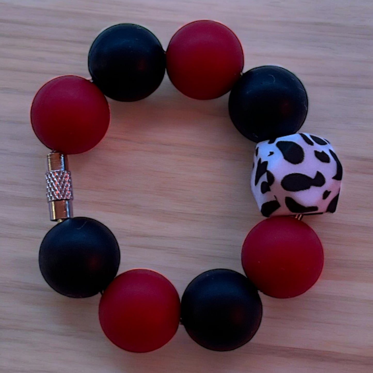 Black and white Hexagon Cup Charm