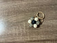 Cream Leopard Flower Key Chain