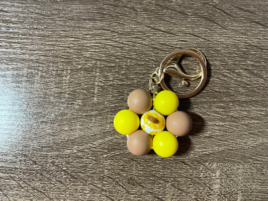 Yellow Sun Flower Flower Key Chain