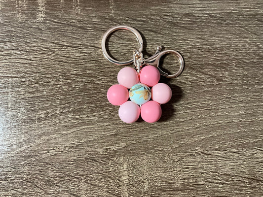 Pastel Flower Key Chain