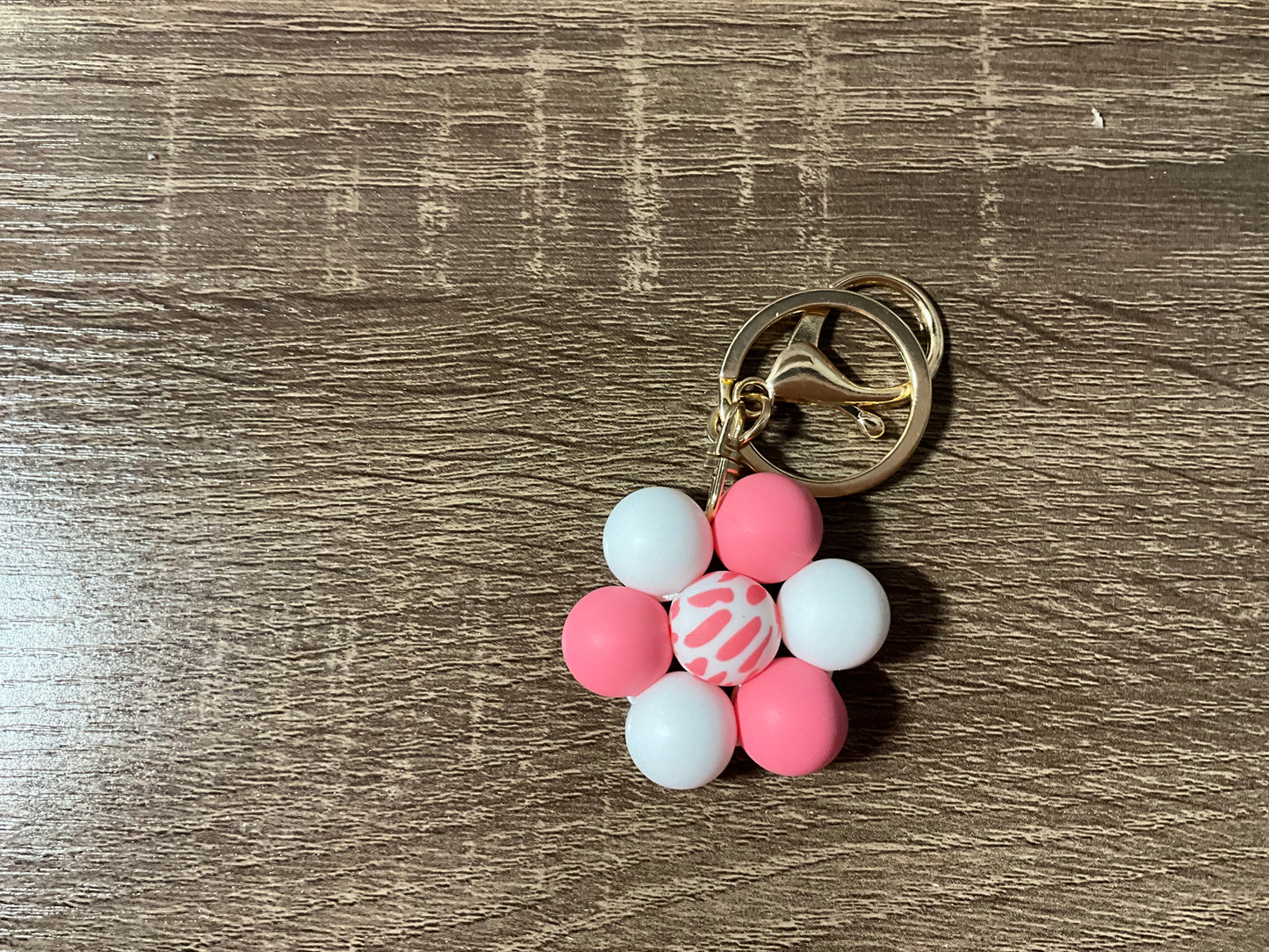 Pink Flower Key Chain