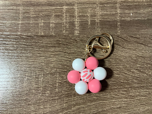 Pink Flower Key Chain