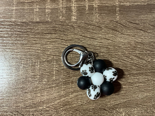 Dog Paws Flower Key Chain