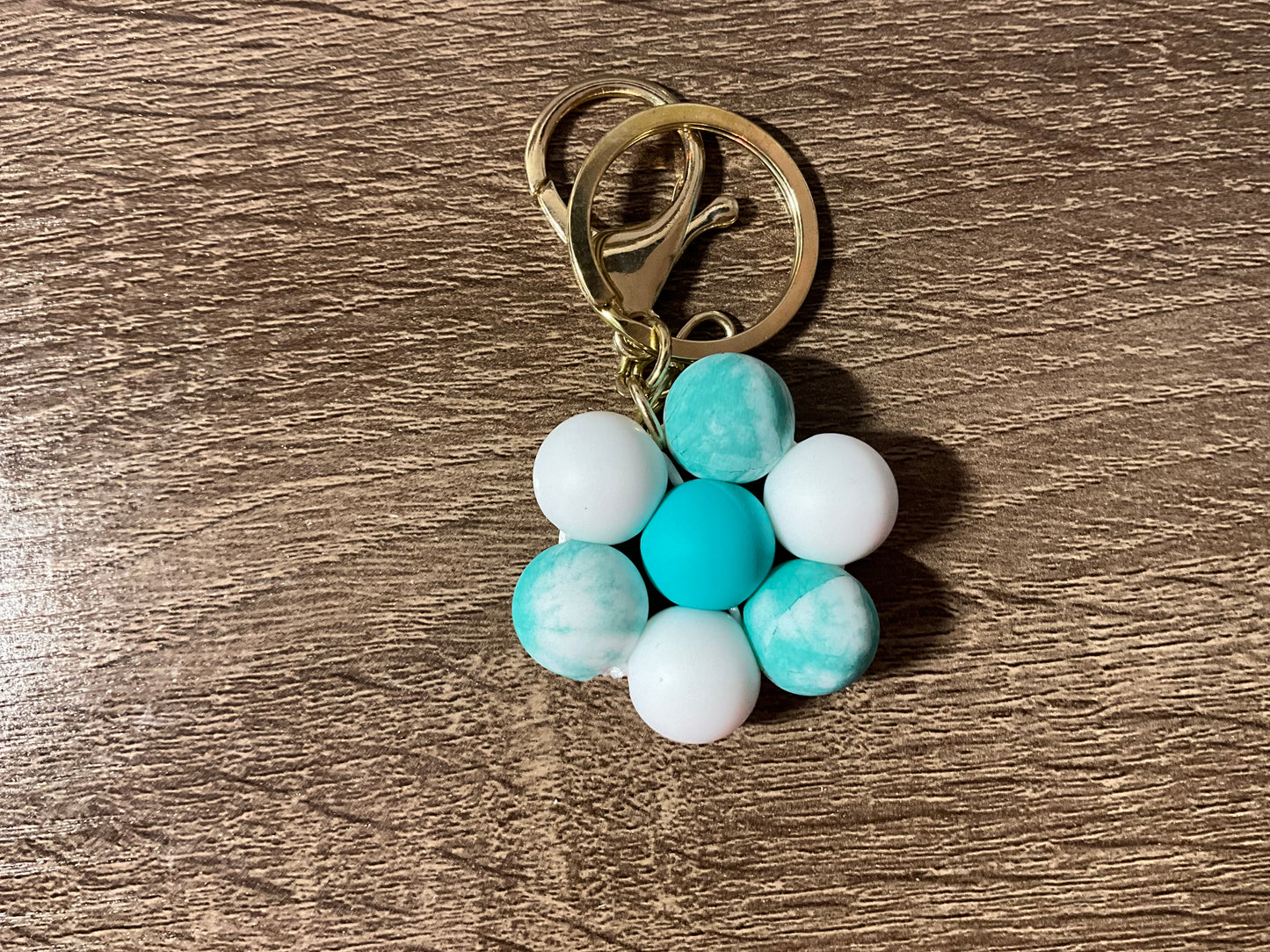 Sea Swirl Flower Key Chain