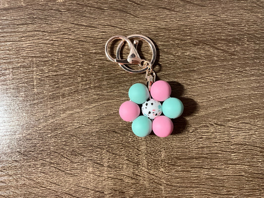 Cotton Cany Flower Key Chain