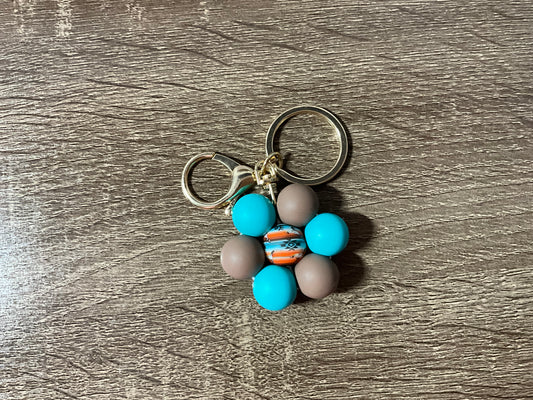 Aztec Flower Key Chain
