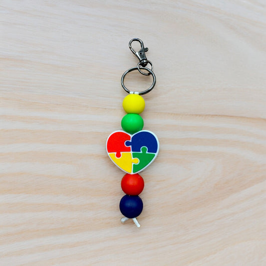 Heart Autism Keychain
