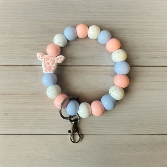 Boy and Girl Wristlet Pink Cow Wristlet