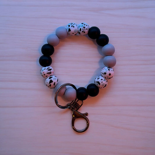 Black and Grey Terrazzo Wristlet