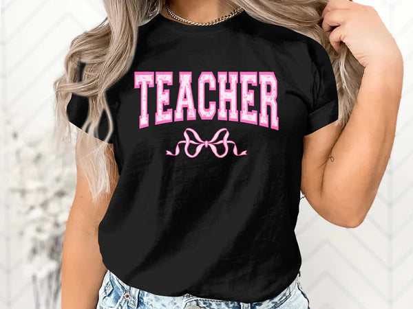 Teacher Pink Ribbon T-Shirt