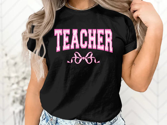Teacher Pink Ribbon T-Shirt